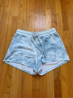 stars above Light Blue Tie-Dye Athletic Lounge Shorts